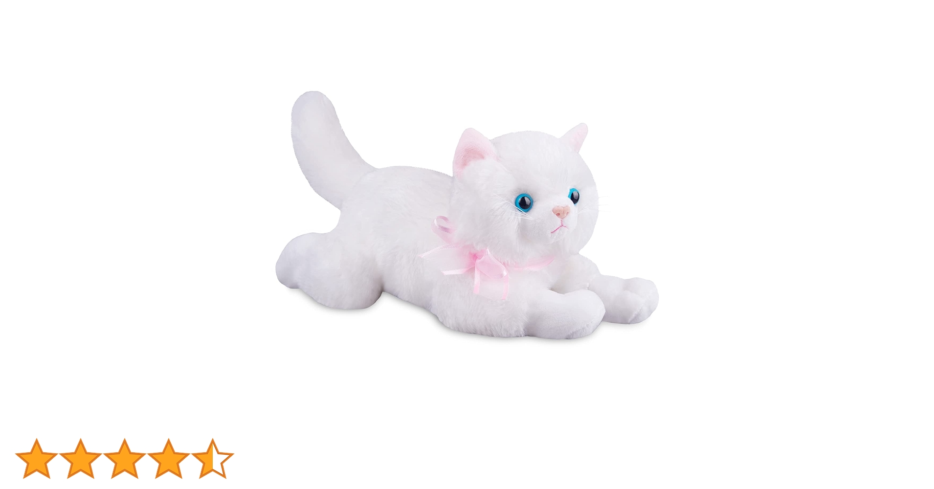 白い猫型ぬいぐるみ ハート付き レトロ RUSS ラス社 猫 白猫 ハートをくわえたネコ ぬいぐるみ